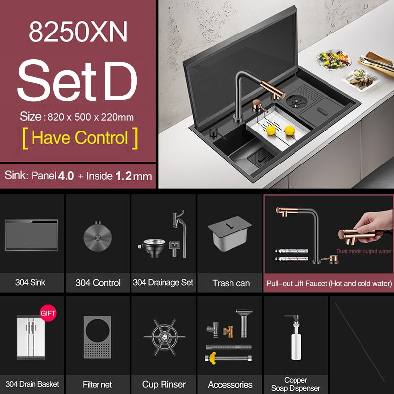 Nano Black Kitchen Sink Leccio Small improvements in life