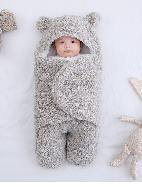 Winter Fleece Baby Sleeping Wrap Blanket