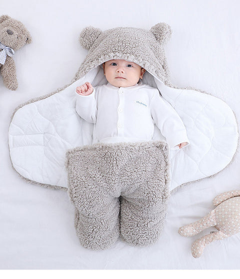 Winter Fleece Baby Sleeping Wrap Blanket