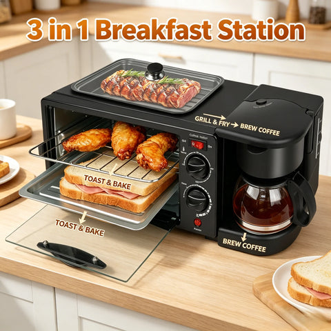 3-in-1 Breakfast Station – 9L Mini Oven, 600ml Coffee Maker & Frying Pan | Multifunctional Kitchen Appliance

SEO Product