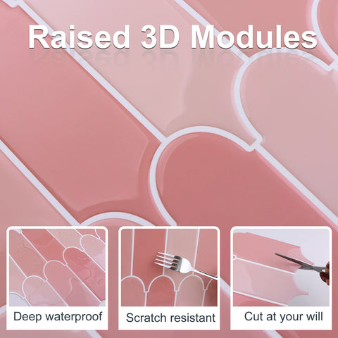 10PCS 3D Wall Tile Sticker For