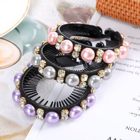 Rhinestone Flower Bun Hairpin