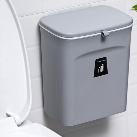 Sliding Lid Hanging Kitchen Trash Can