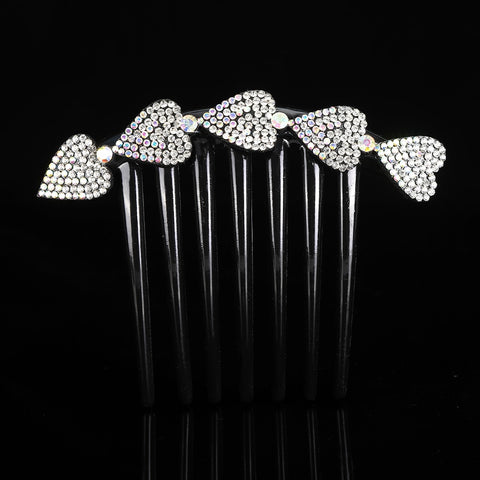 Crystal Rhinestones Flower Hair Comb Clip
