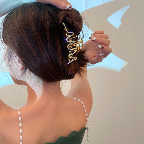 Rhinestone Metal Hair Claw