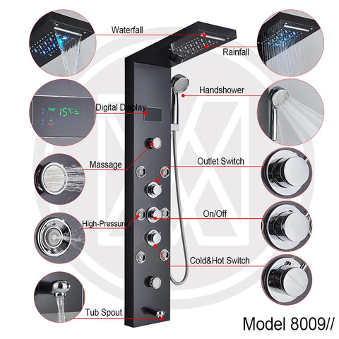 LED Light Shower Panel System