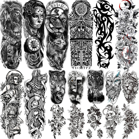 Full Arm Temporary Tattoos