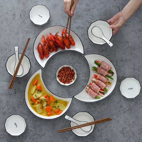 5PCS Ceramic Plate Set