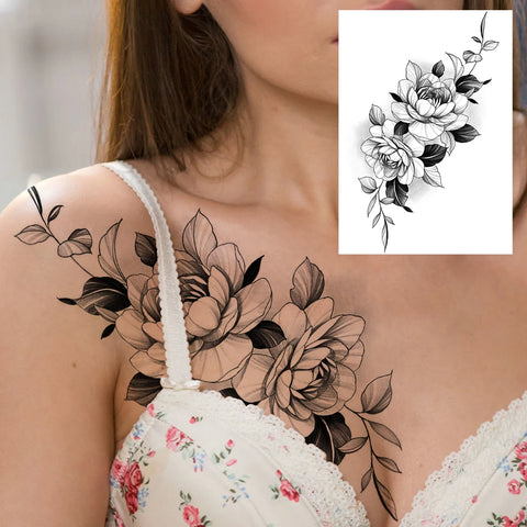 Sexy Flower Temporary Tattoos
