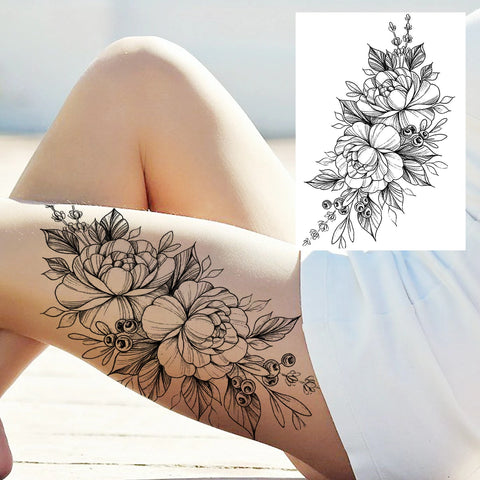 Sexy Flower Temporary Tattoos