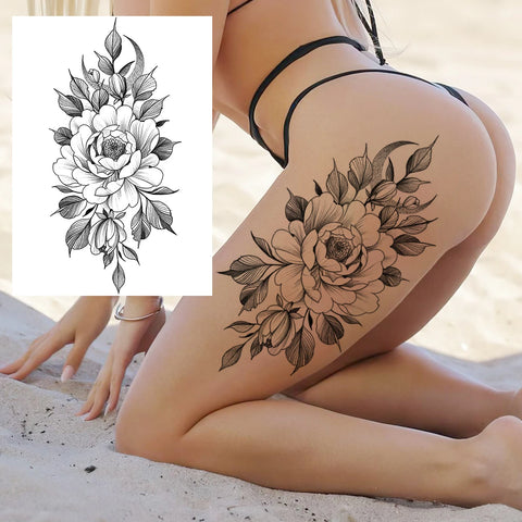 Sexy Flower Temporary Tattoos