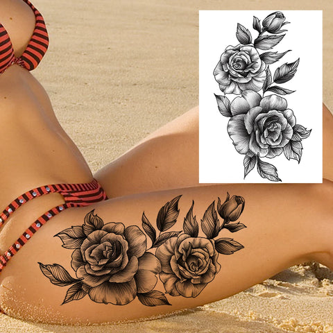 Sexy Flower Temporary Tattoos