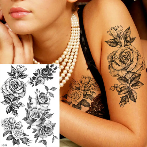 Sexy Flower Temporary Tattoos