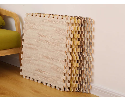 16PCS Foam Wooden Puzzle Carpet