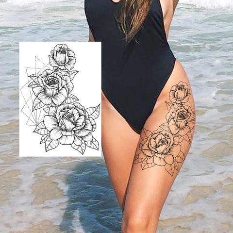 Sexy Flower Temporary Tattoos
