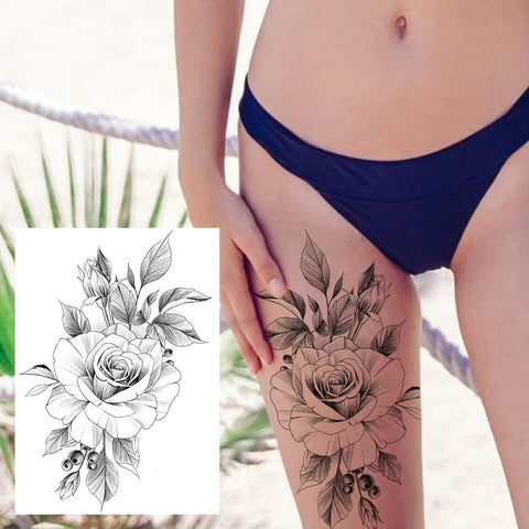 Sexy Flower Temporary Tattoos