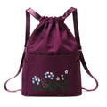Waterproof Embroidered Flowers Backpack