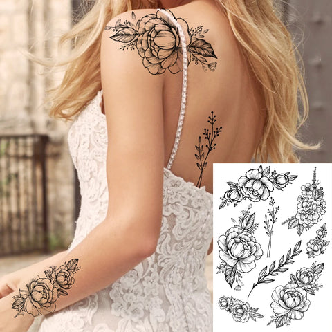 Sexy Flower Temporary Tattoos
