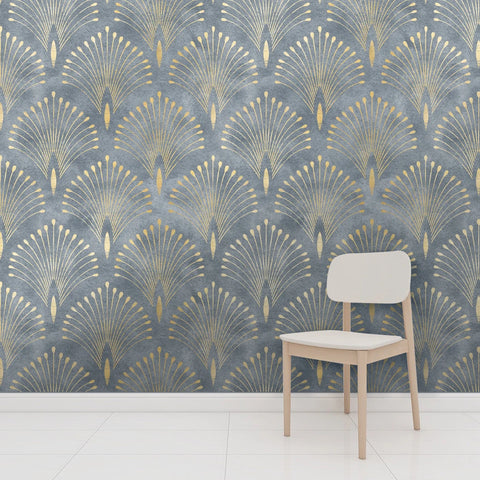 Dark Green Geometric Self Adhesive Wallpaper