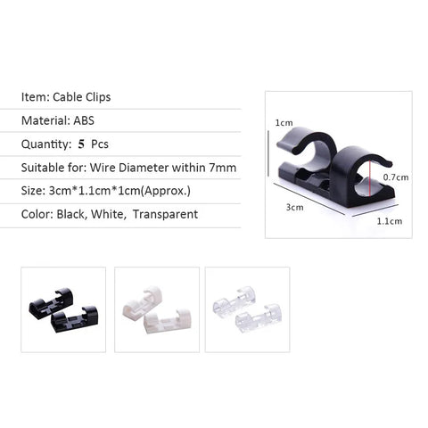 20PCS/5PCS Cable Organizer Clips