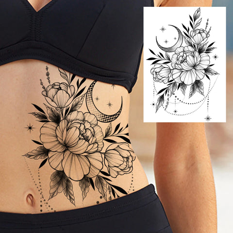 Sexy Flower Temporary Tattoos