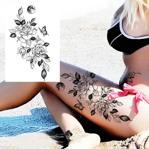 Sexy Flower Temporary Tattoos