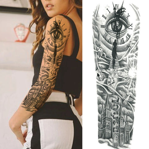 Arm Sleeve Temporary Tattoos