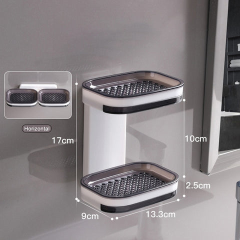 Wall Mounted Double Layer Soap Rack