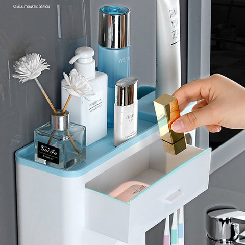 Wall-mounted Toothbrush Holder Toothpaste Squeezer