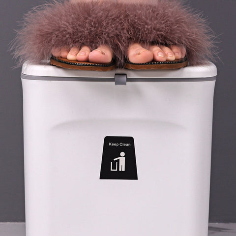 Sliding Lid Hanging Kitchen Trash Can