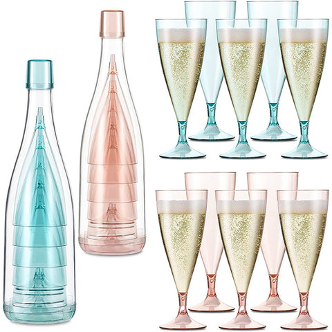 Champagne Glasses Bottle Set