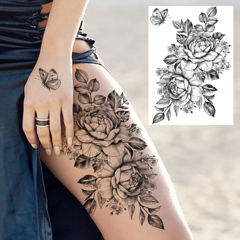 Sexy Flower Temporary Tattoos