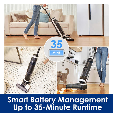 Cordless Smart Dry Wet Self-Cleaning Floor Washer Mop