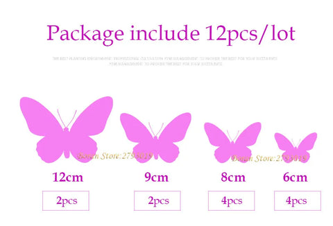 12PCS 3D Butterfly Wall Stickers