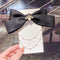 Bow Pearls Chain Barrettes Hairpin