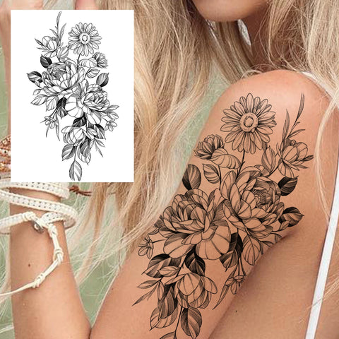 Sexy Flower Temporary Tattoos