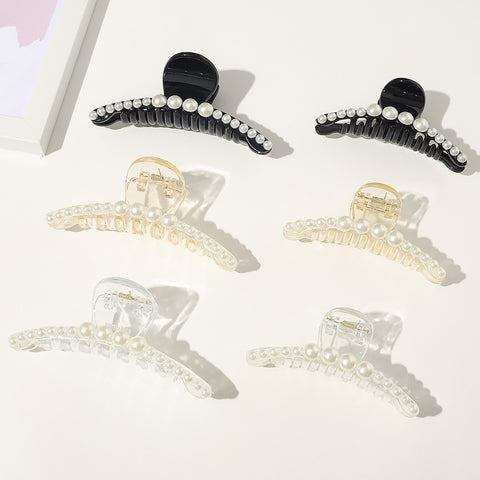 Pearls Hair Claw Clip