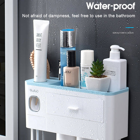 Wall-mounted Toothbrush Holder Toothpaste Squeezer