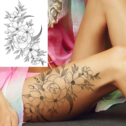 Sexy Flower Temporary Tattoos