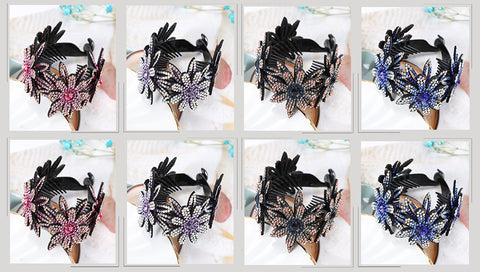 Rhinestone Flower Bun Hairpin