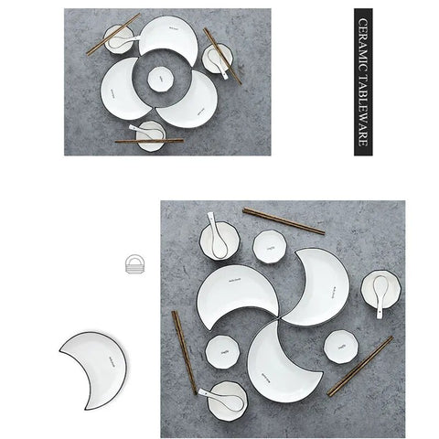 5PCS Ceramic Plate Set