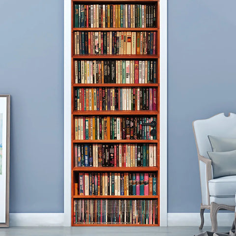 2pcs/set Book Shelves Wallpaper