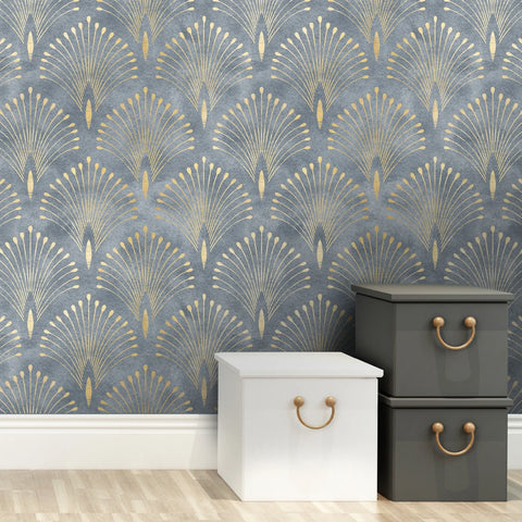 Dark Green Geometric Self Adhesive Wallpaper