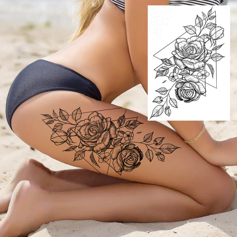 Sexy Flower Temporary Tattoos