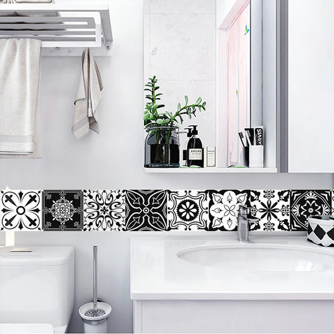 10PCS Retro Waterproof  Tile Stickers