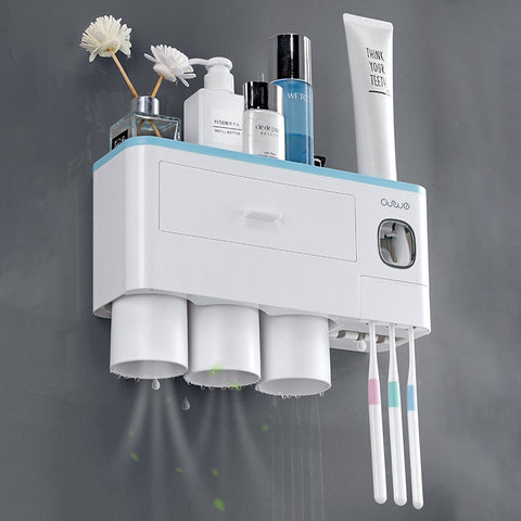 Wall-mounted Toothbrush Holder Toothpaste Squeezer