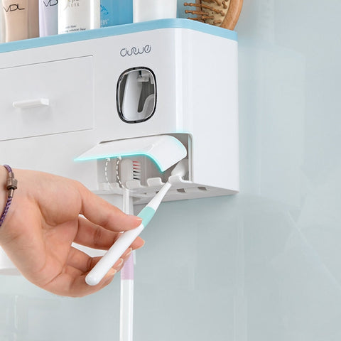 Wall-mounted Toothbrush Holder Toothpaste Squeezer