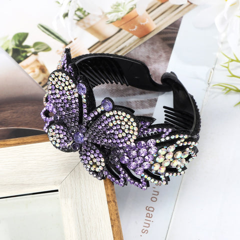 Rhinestone Flower Bun Hairpin