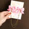 Bow Pearls Chain Barrettes Hairpin