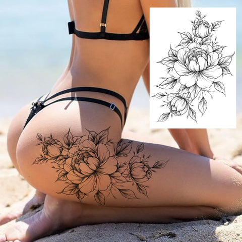 Sexy Flower Temporary Tattoos